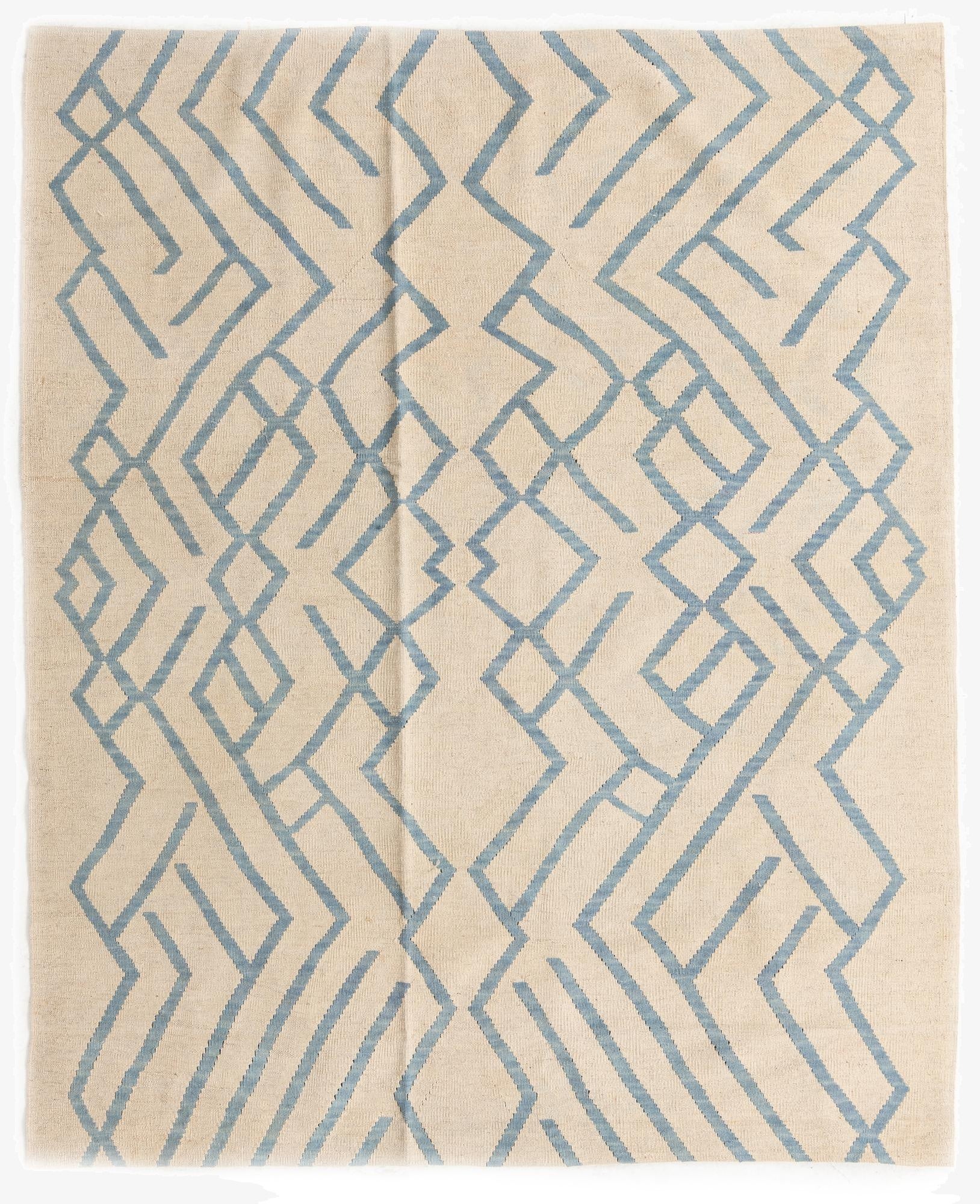  6' 3 x 7' 8  Hand Woven Kilim Modern Wool Rug