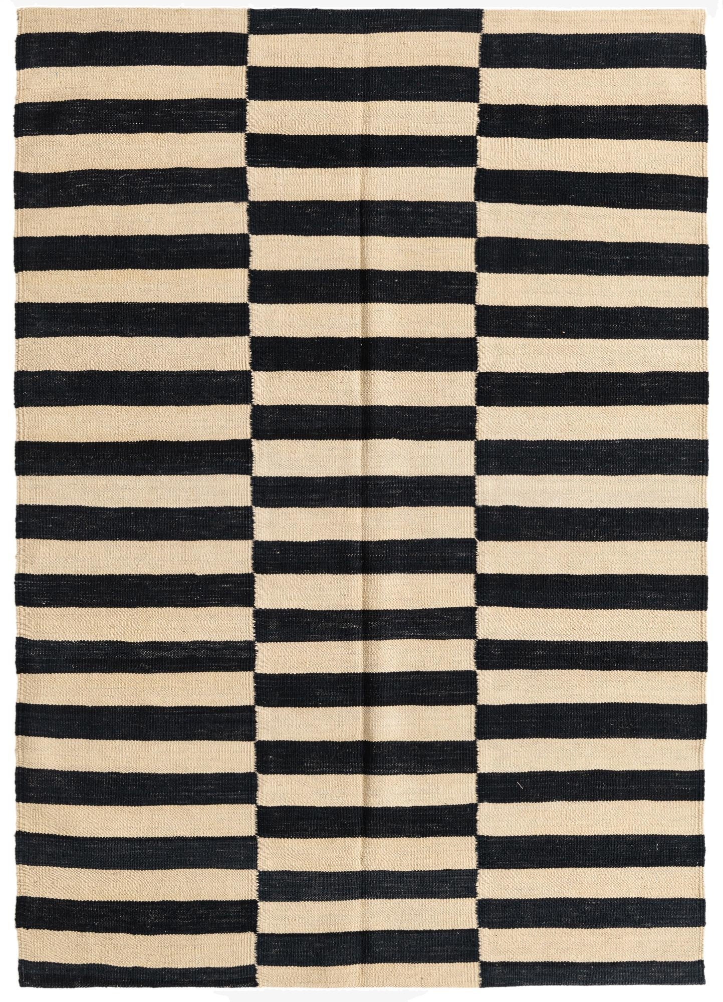  4' 3 x 6'  Hand Woven Kilim Modern Wool Rug