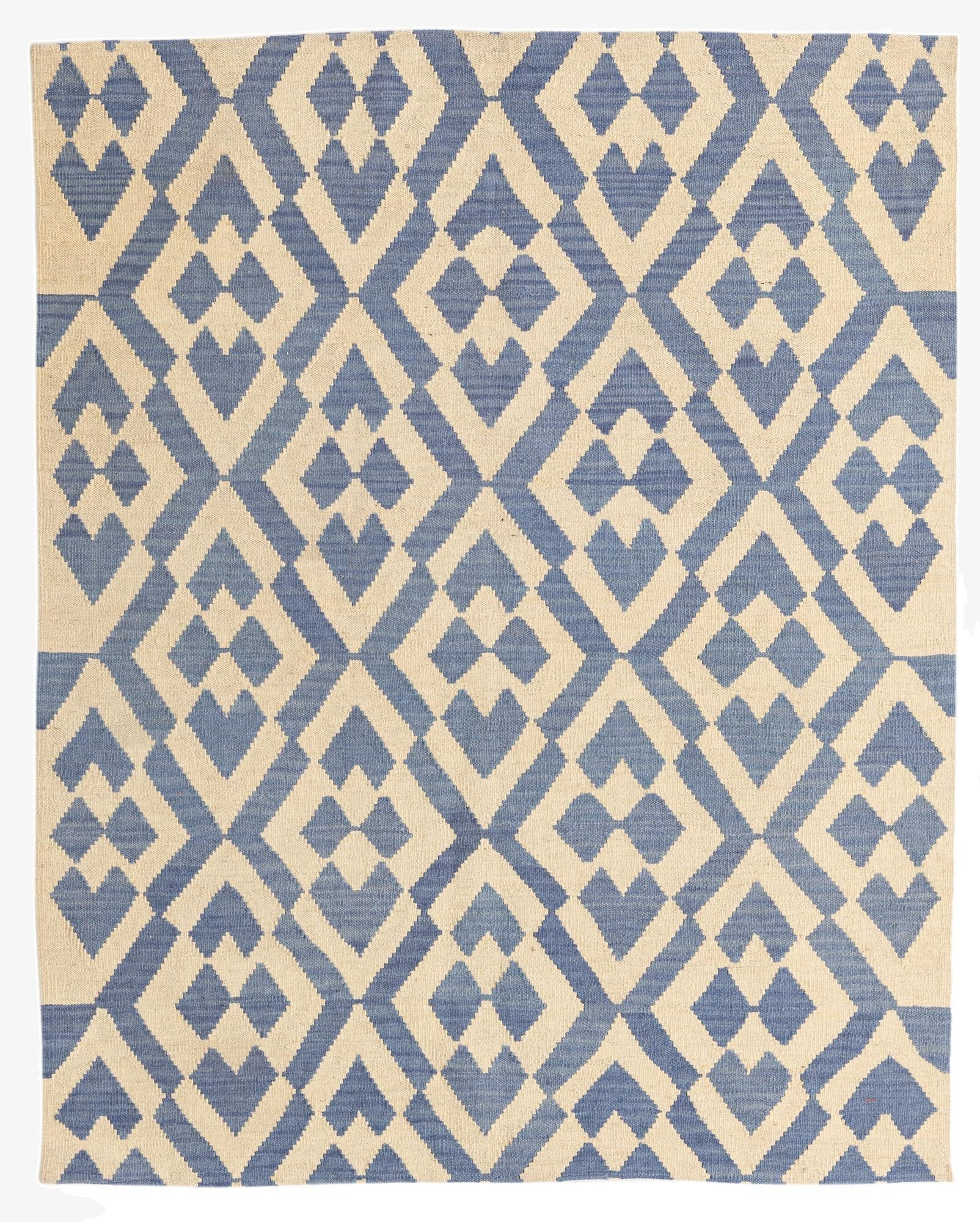  4' 6 x 5' 8  Hand Woven Kilim Modern Wool Rug