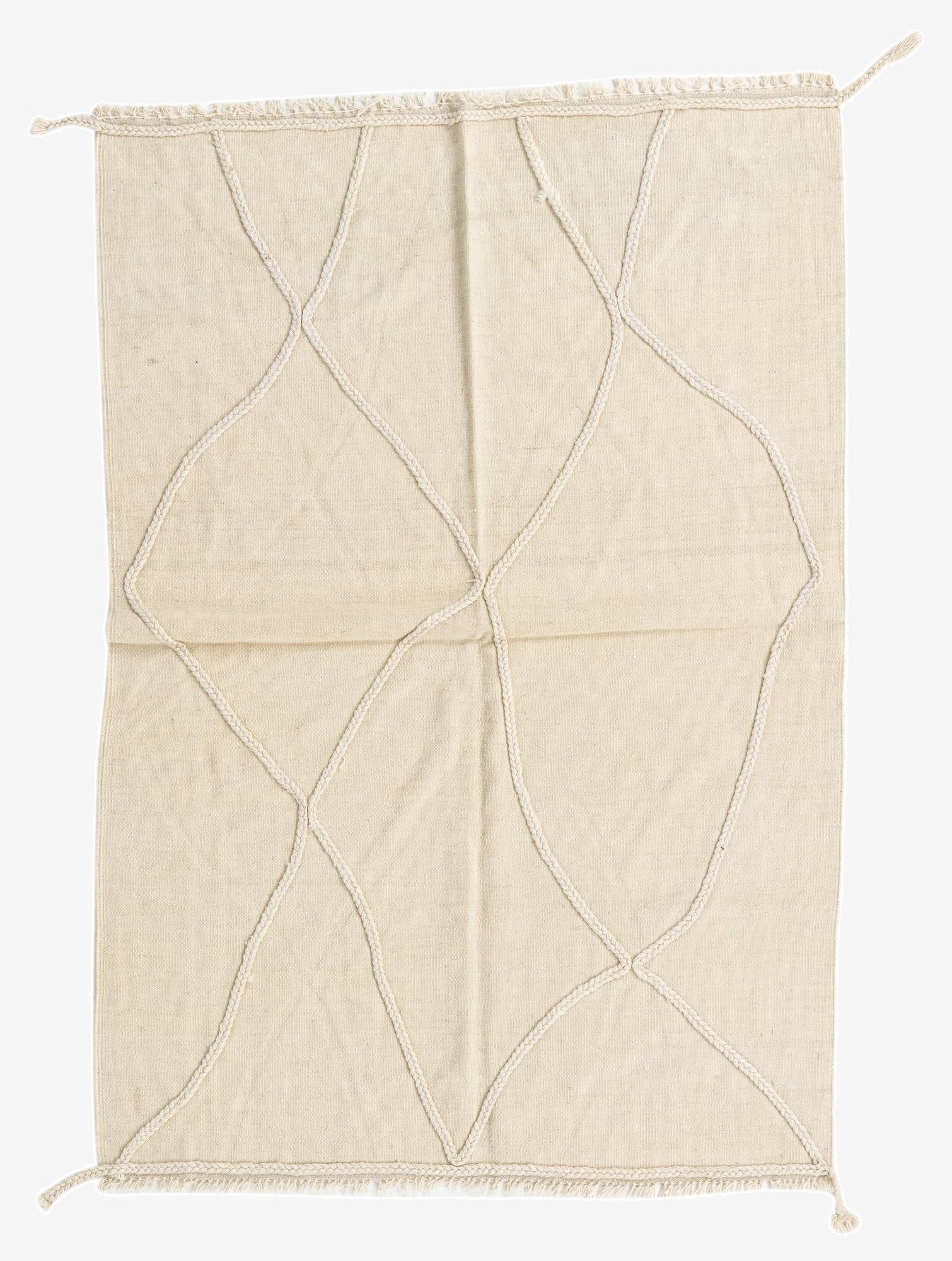  4' 2 x 6'  Hand Woven Kilim Modern Wool Rug