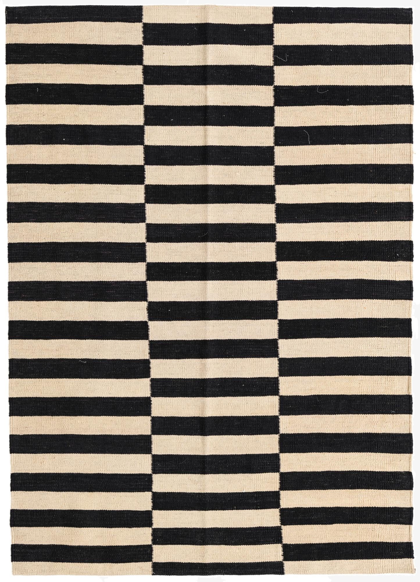  4' 3 x 6'  Hand Woven Kilim Modern Wool Rug
