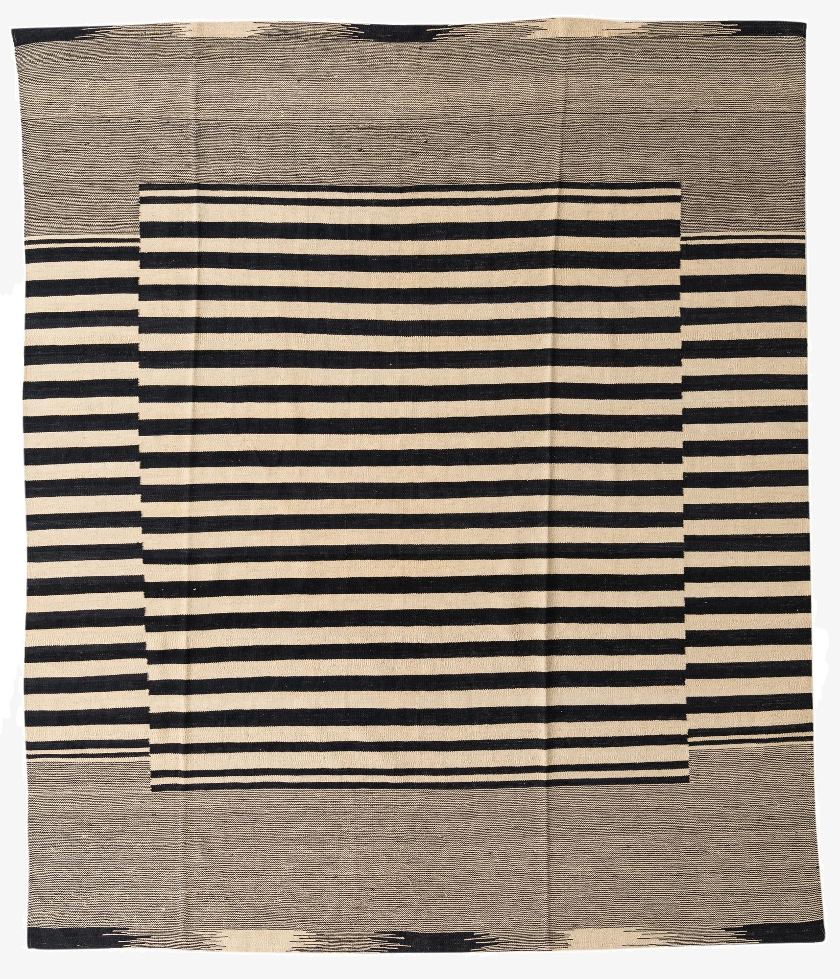 8' 2 x 9' 7  Hand Woven Kilim Modern Wool Rug