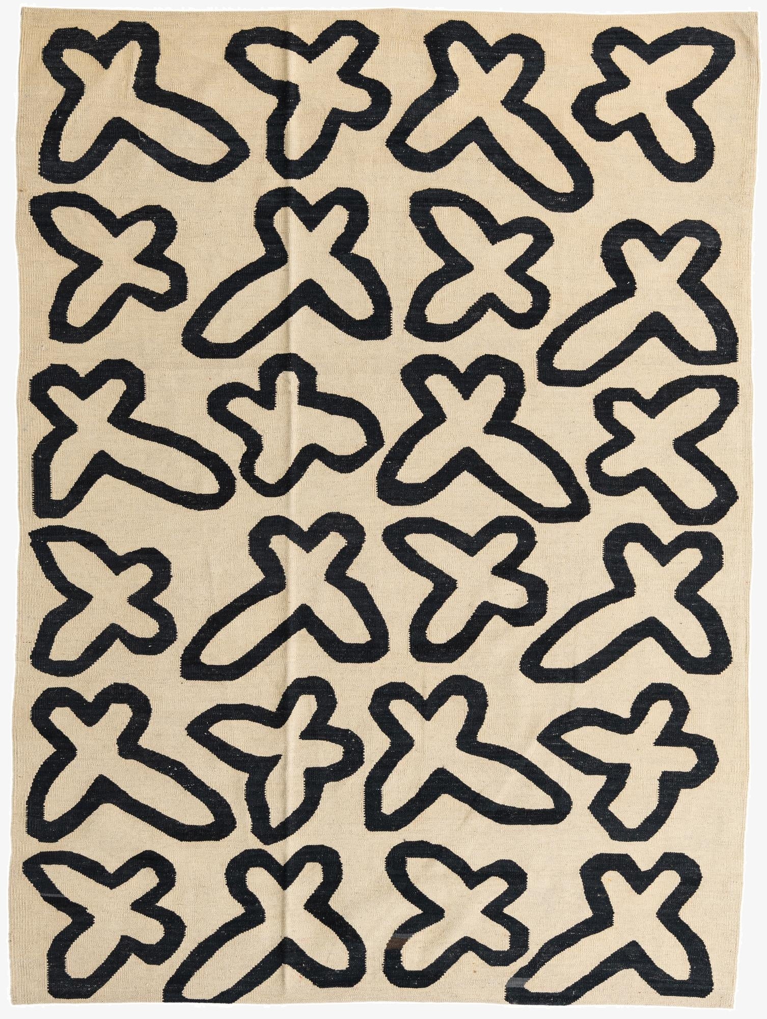  6' x 8'  Hand Woven Kilim Modern Wool Rug