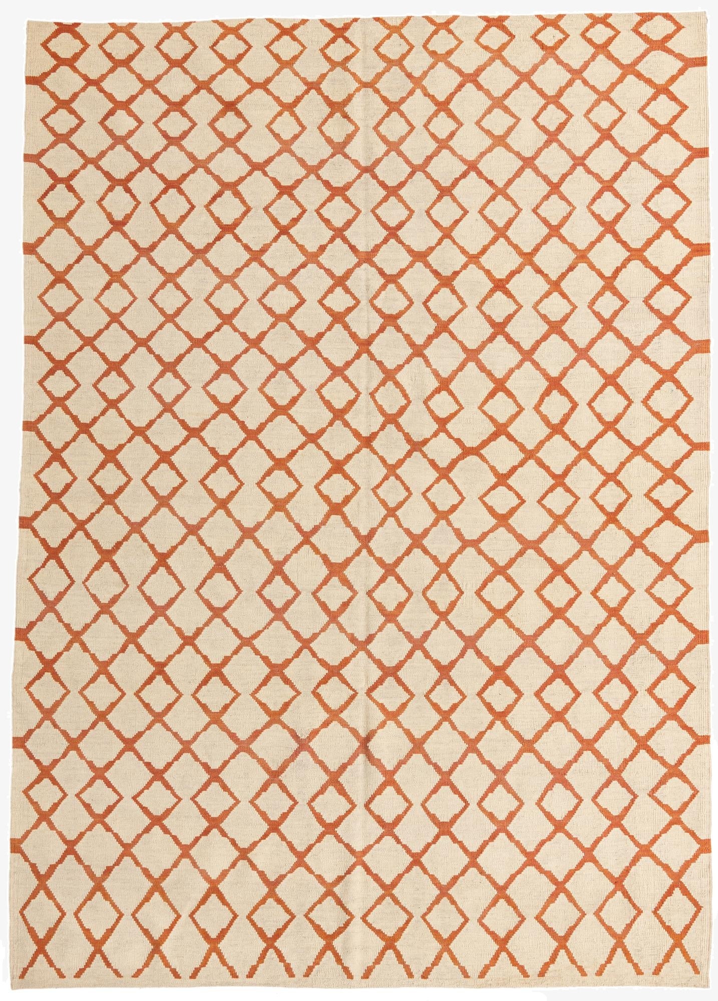  6' 10 x 9' 8  Hand Woven Kilim Modern Wool Rug