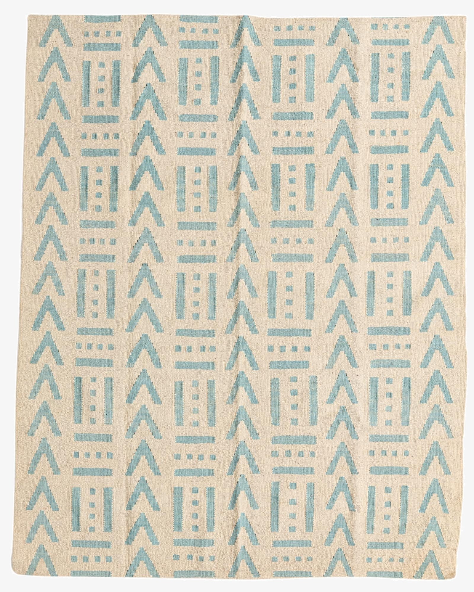  5' 3 x 6' 8  Hand Woven Kilim Modern Wool Rug