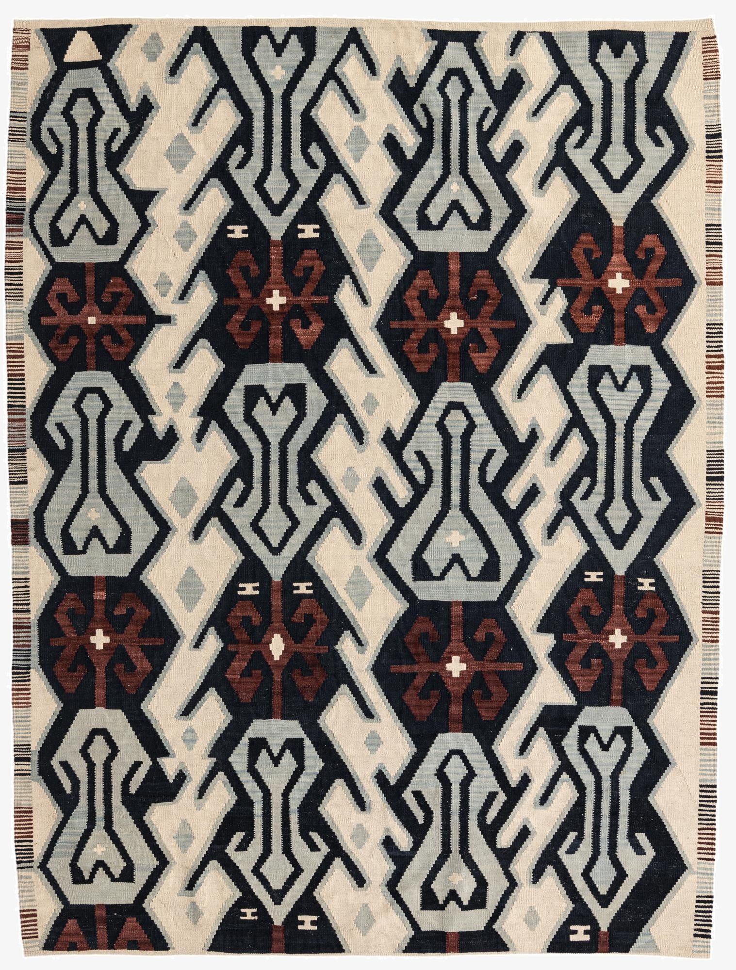 6' x 8'  Hand Woven Kilim Modern Wool Rug