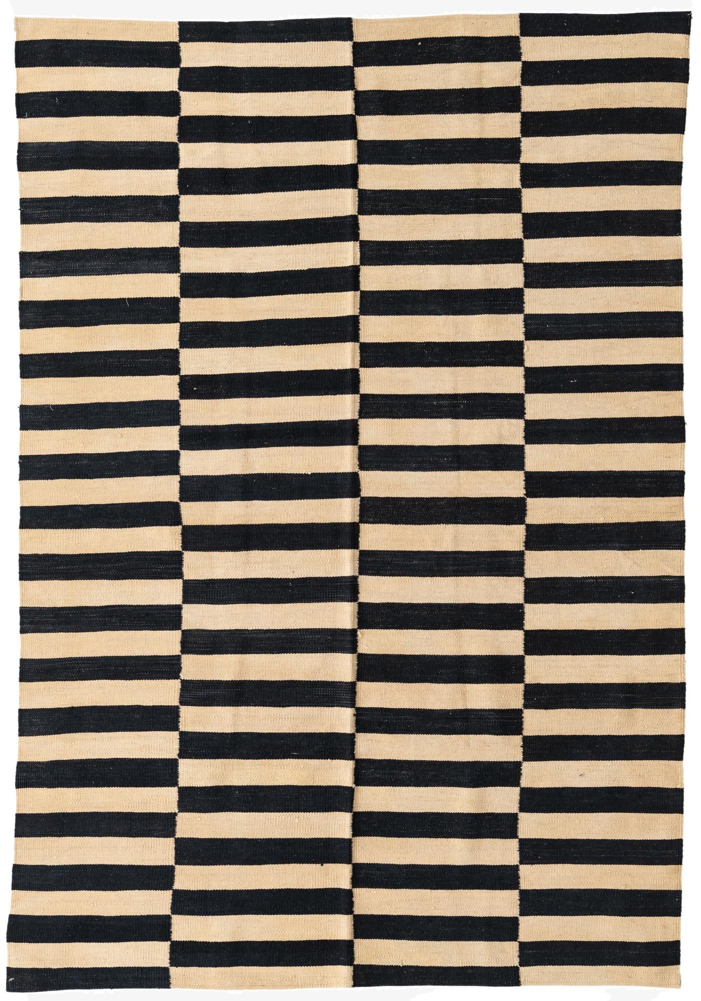  5' 4 x 7' 8  Hand Woven Kilim Modern Wool Rug