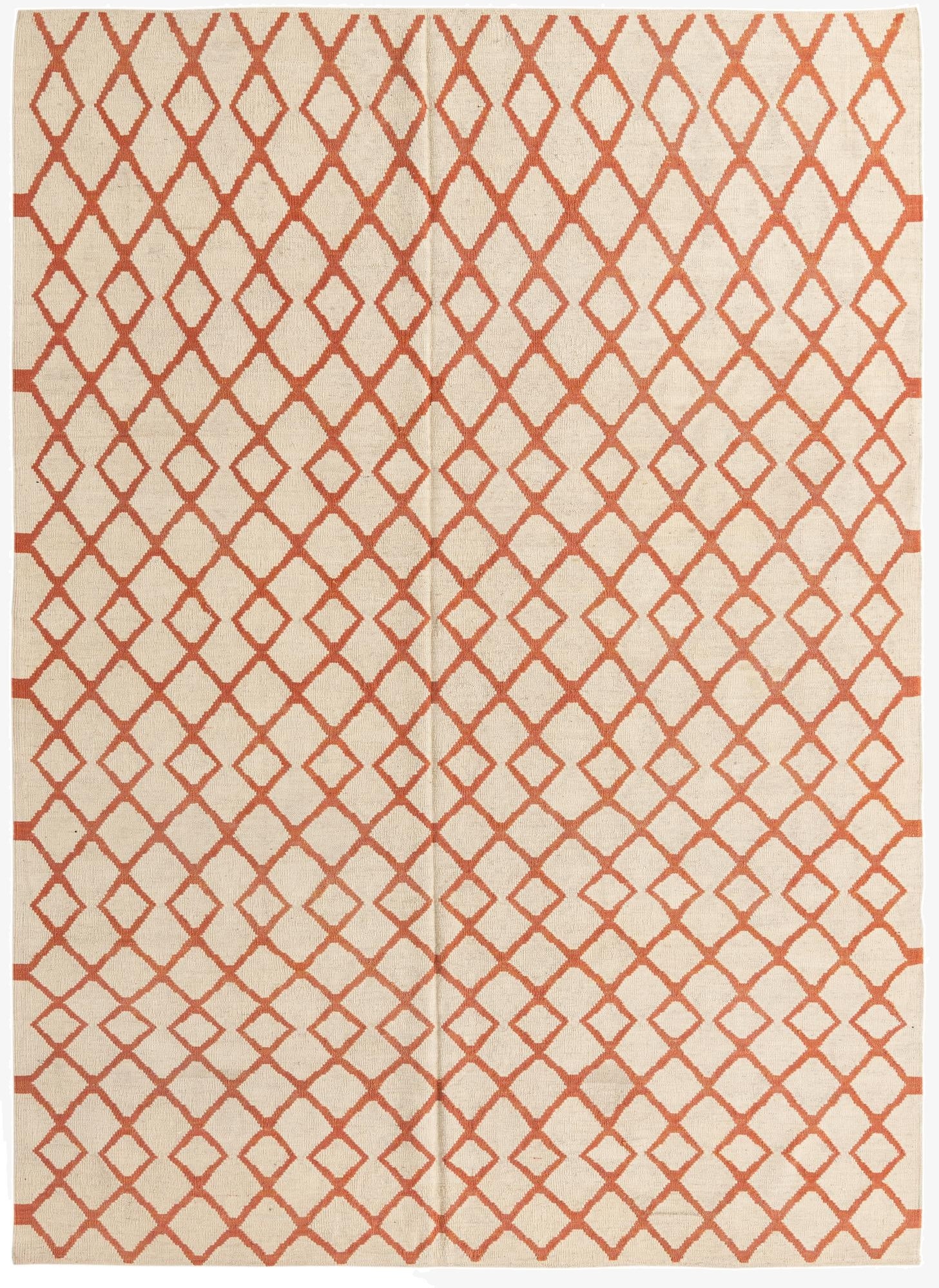  6' 10 x 9' 5  Hand Woven Kilim Modern Wool Rug