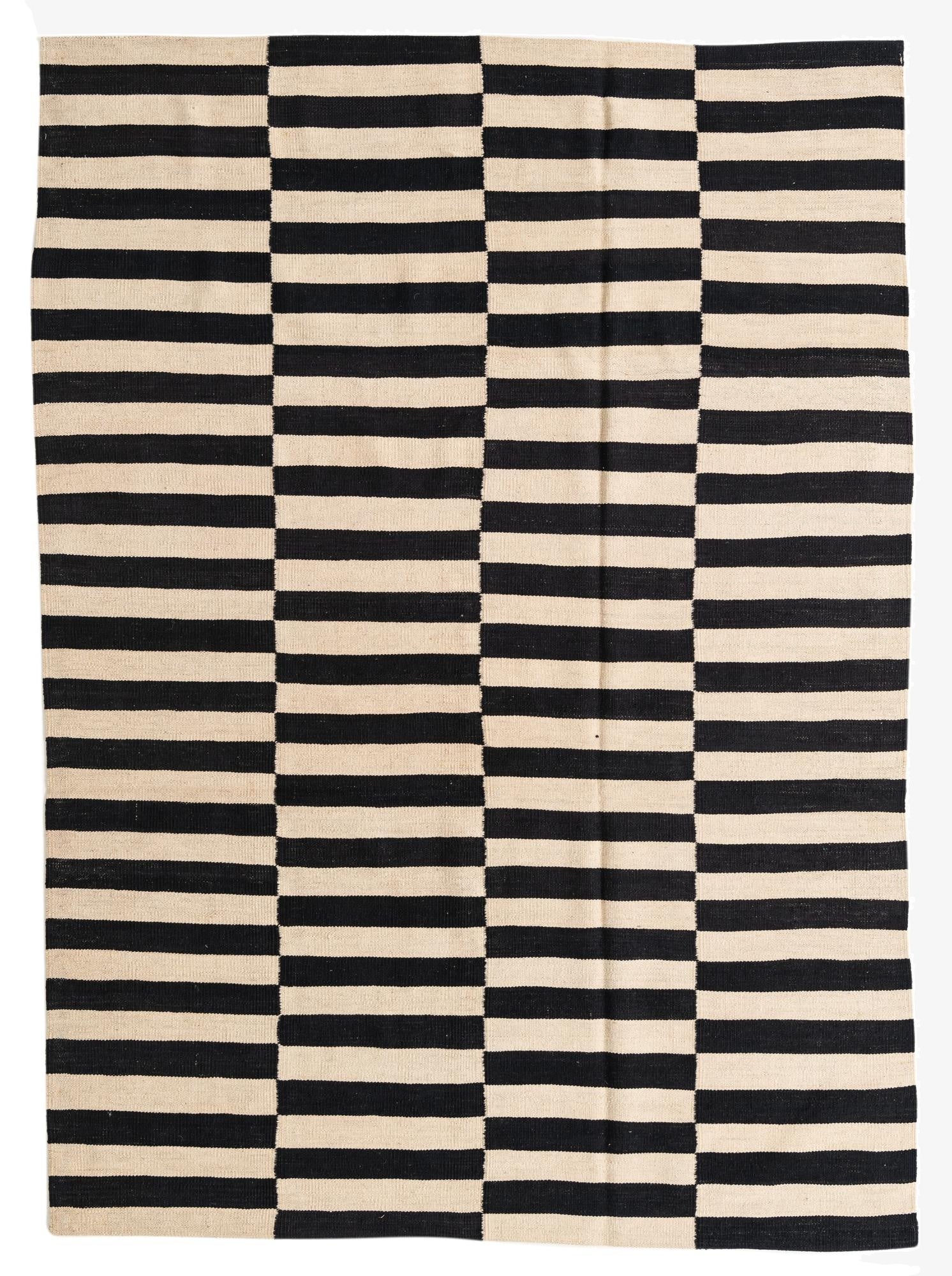  5' 9 x 7' 10  Hand Woven Kilim Modern Wool Rug