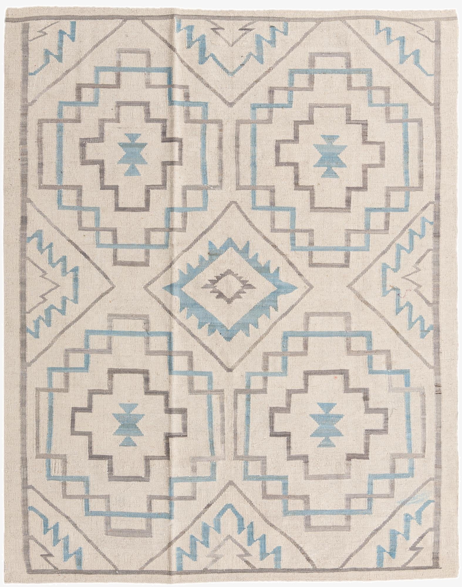 6' x 8'  Hand Woven Kilim Modern Wool Rug