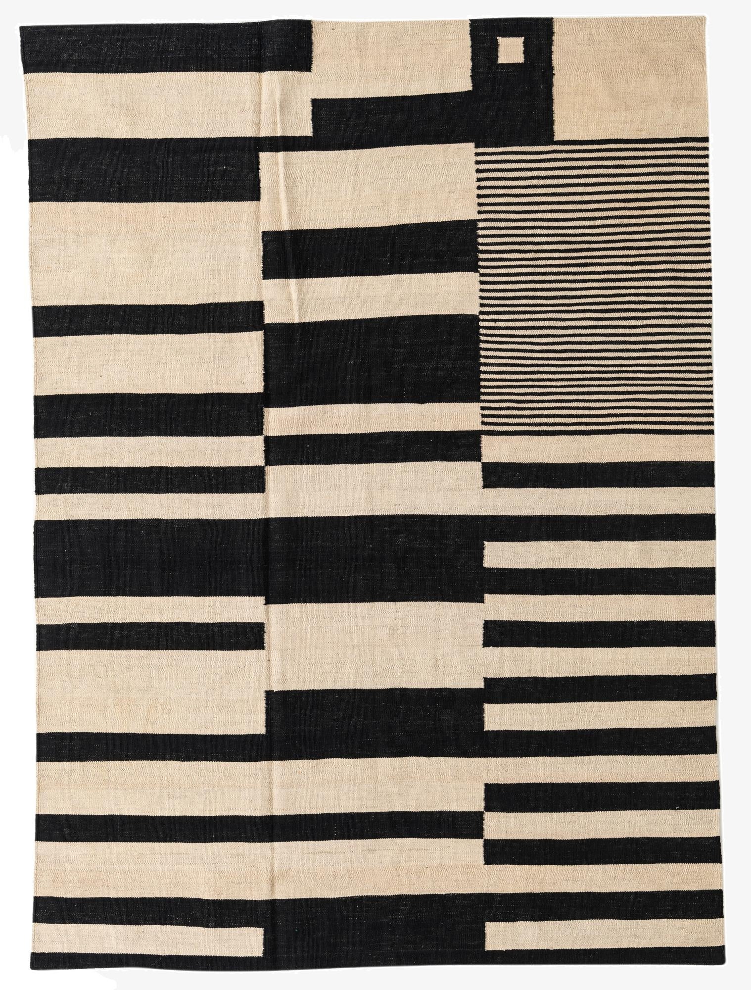  5' 8 x 7' 9  Hand Woven Kilim Modern Wool Rug