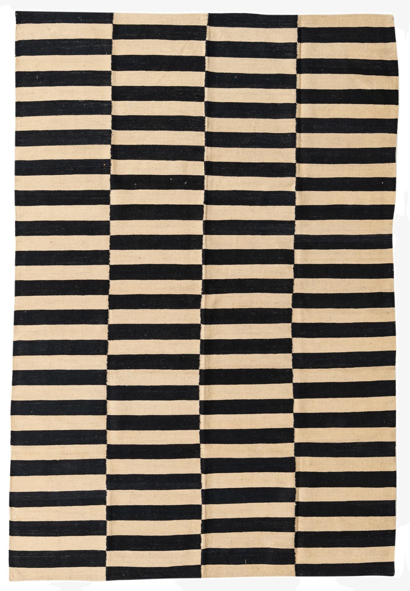  5' 3 x 7' 9  Hand Woven Kilim Modern Wool Rug