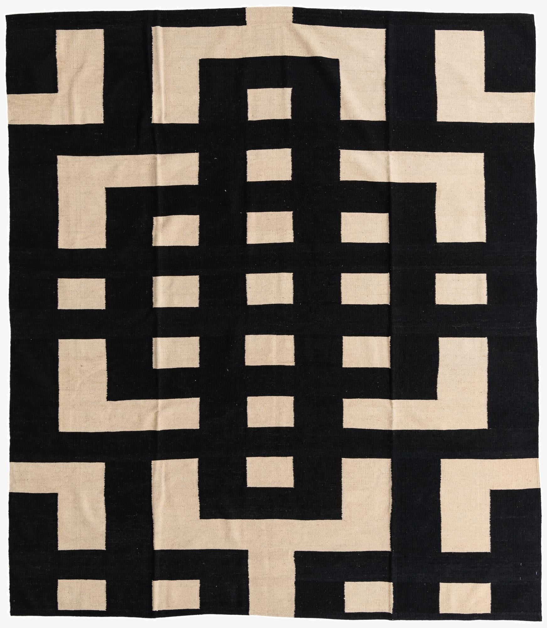 8' 4 x 9' 7  Hand Woven Kilim Modern Wool Rug
