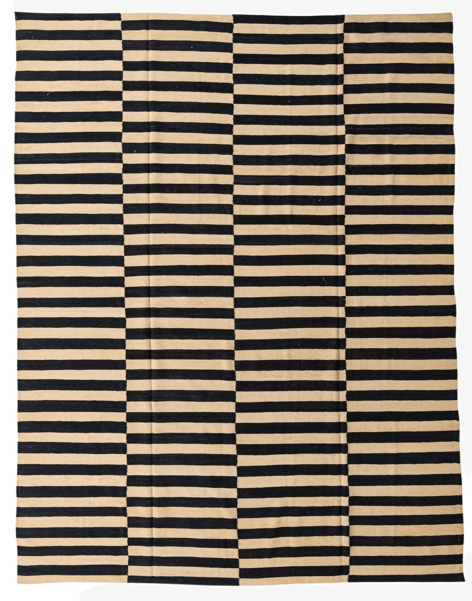  8' 9 x 11' 2  Hand Woven Kilim Modern Wool Rug