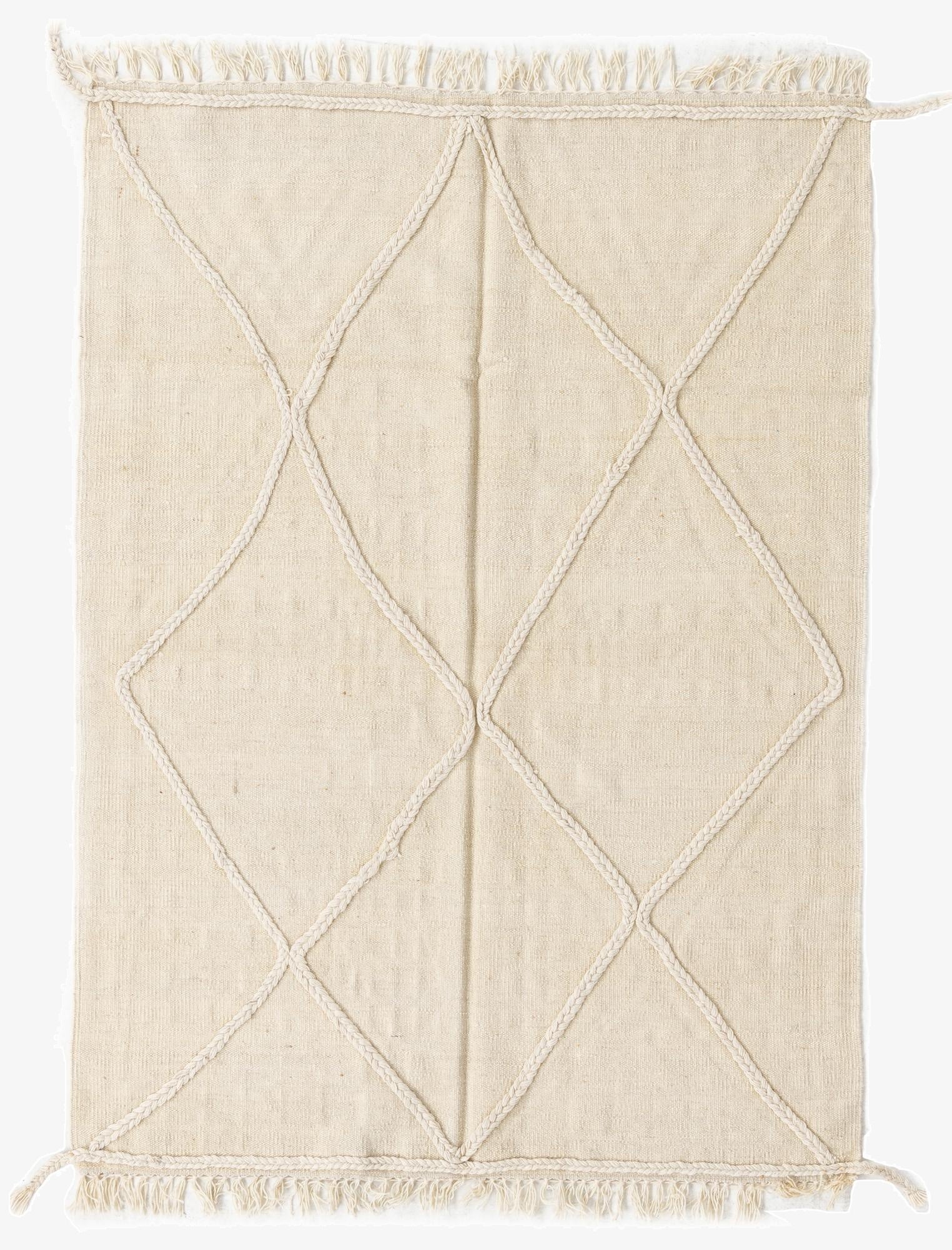  3' 5 x 4' 10  Hand Woven Kilim Modern Wool Rug