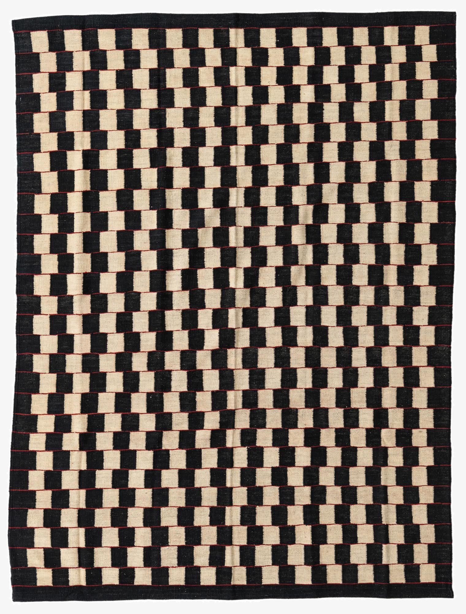  5' 8 x 7' 6  Hand Woven Kilim Modern Wool Rug