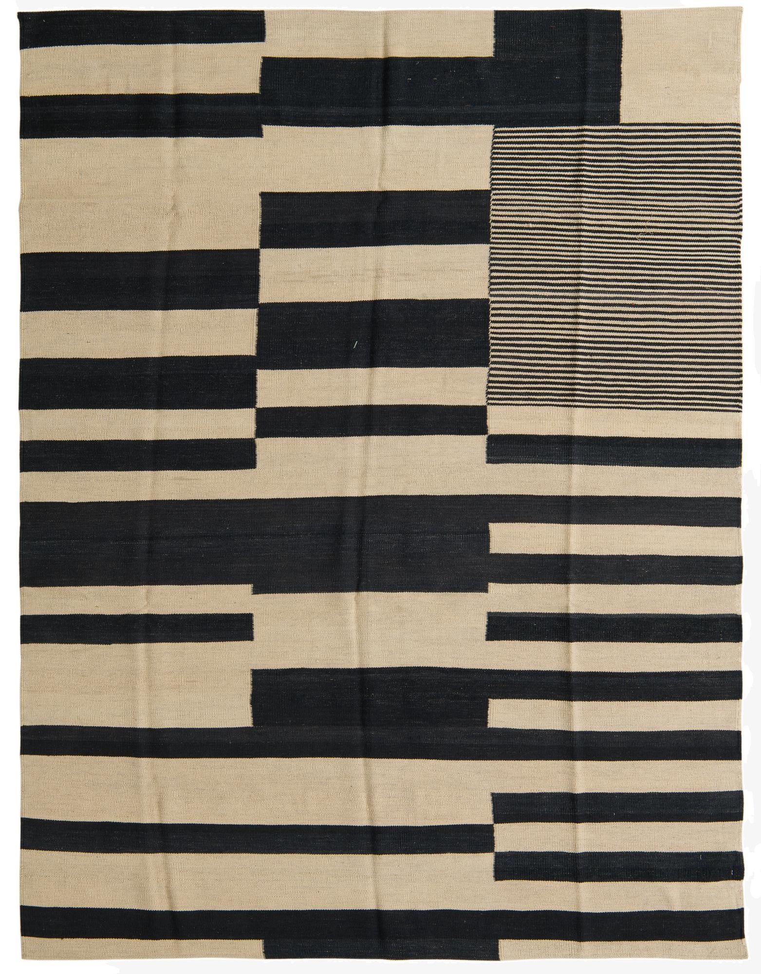  5' 10 x 7' 8  Hand Woven Kilim Modern Wool Rug