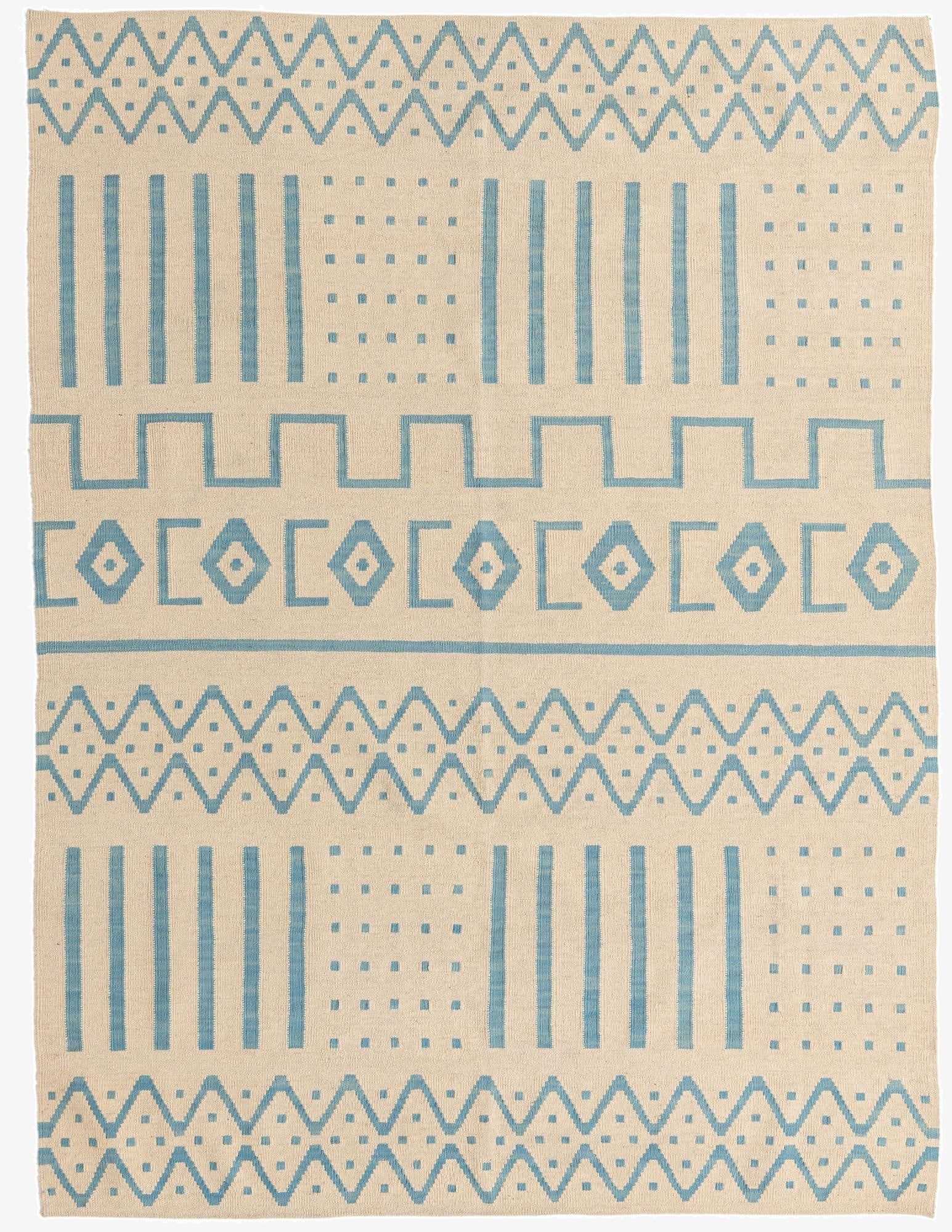  5' 11 x 7' 10  Hand Woven Kilim Modern Wool Rug