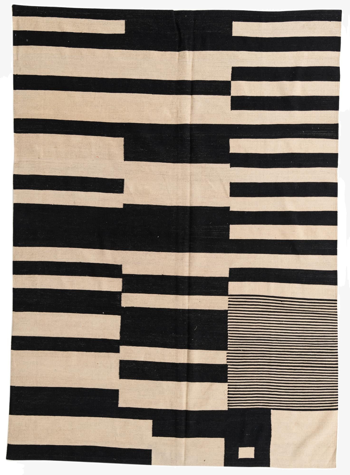  6' 9 x 9' 6  Hand Woven Kilim Modern Wool Rug