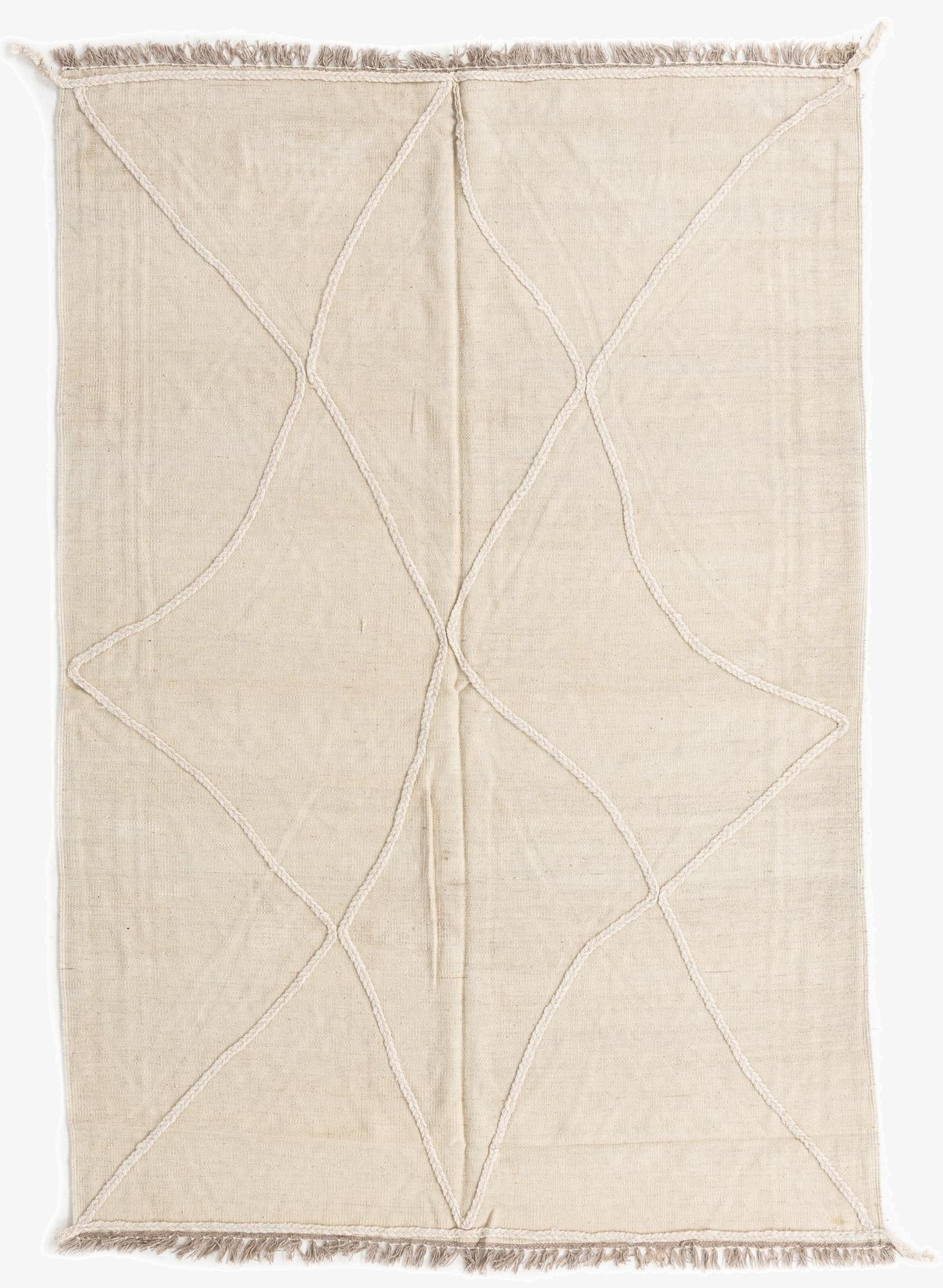  5' 4 x 7' 9  Hand Woven Kilim Modern Wool Rug