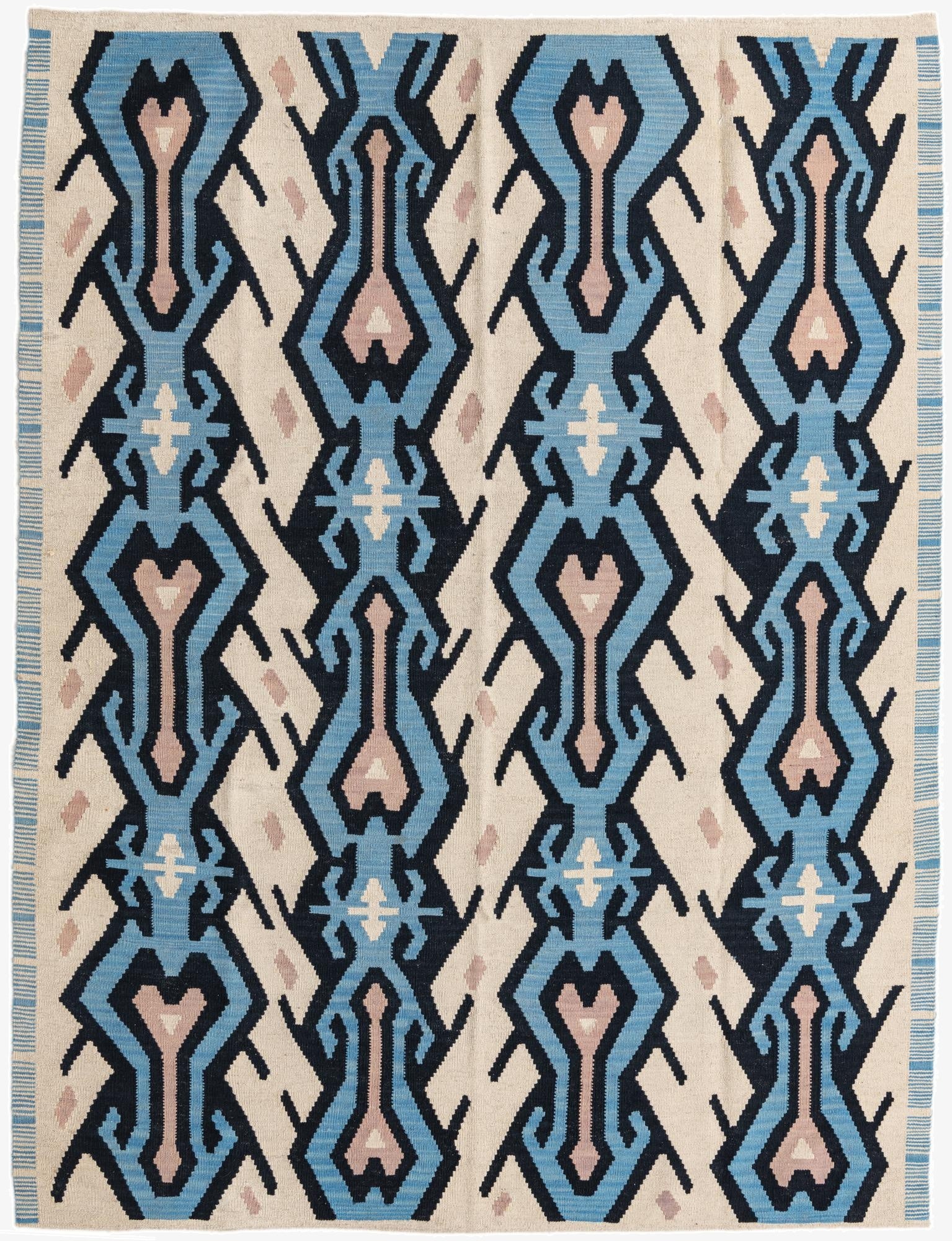  6' x 7' 10  Hand Woven Kilim Modern Wool Rug
