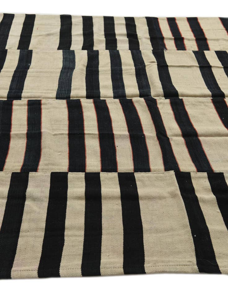 Detail image of  5' 5 x 8'  Hand Woven Kilim Patchwork Wool Rug