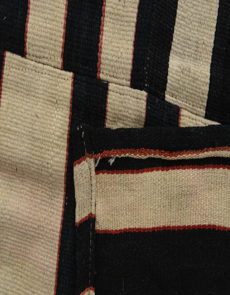 Detail image of  5' 5 x 8'  Hand Woven Kilim Patchwork Wool Rug
