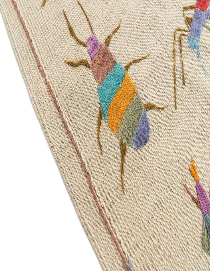 Detail image of  5' 5 x 7' 4  Hand Woven Kilim Suzani Wool Rug