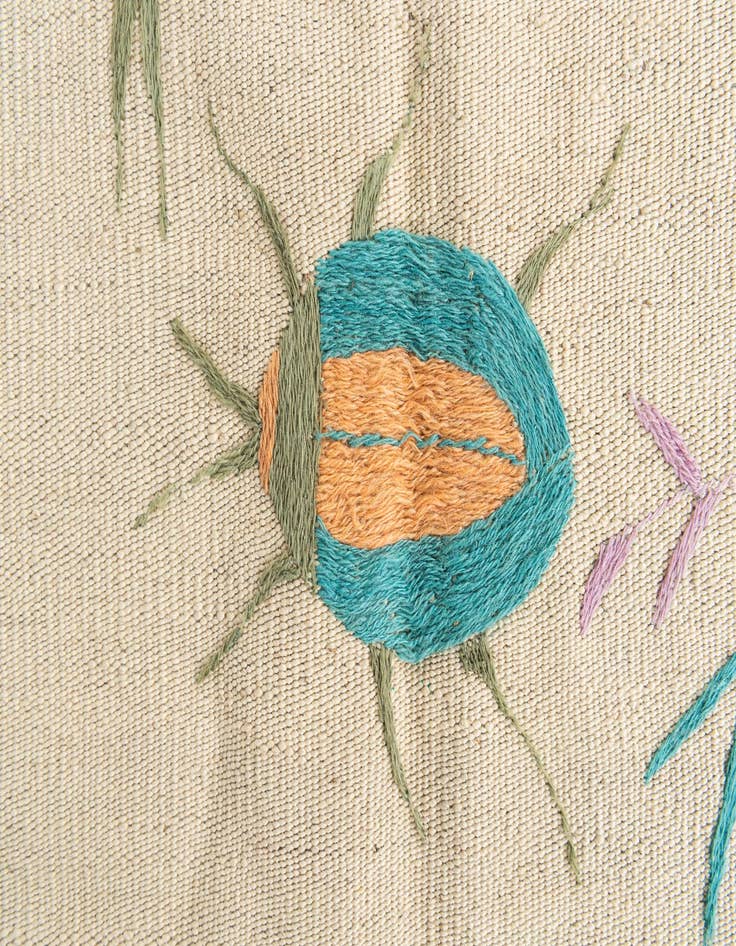 Detail image of  5' 5 x 7' 4  Hand Woven Kilim Suzani Wool Rug