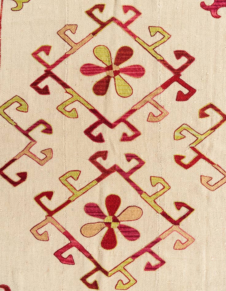 Detail image of  5' 10 x 7' 5  Hand Woven Kilim Suzani Wool Rug