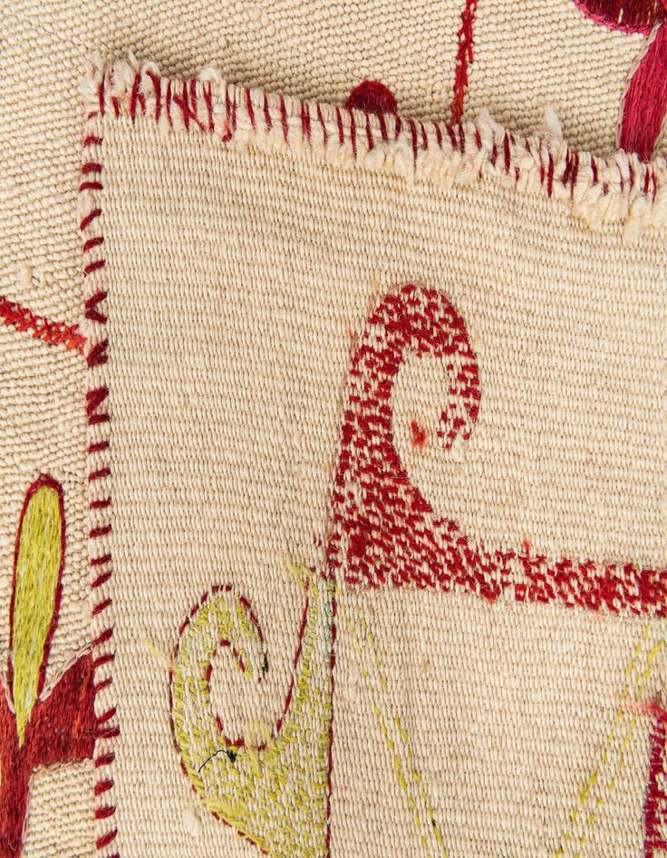 Detail image of  5' 10 x 7' 5  Hand Woven Kilim Suzani Wool Rug