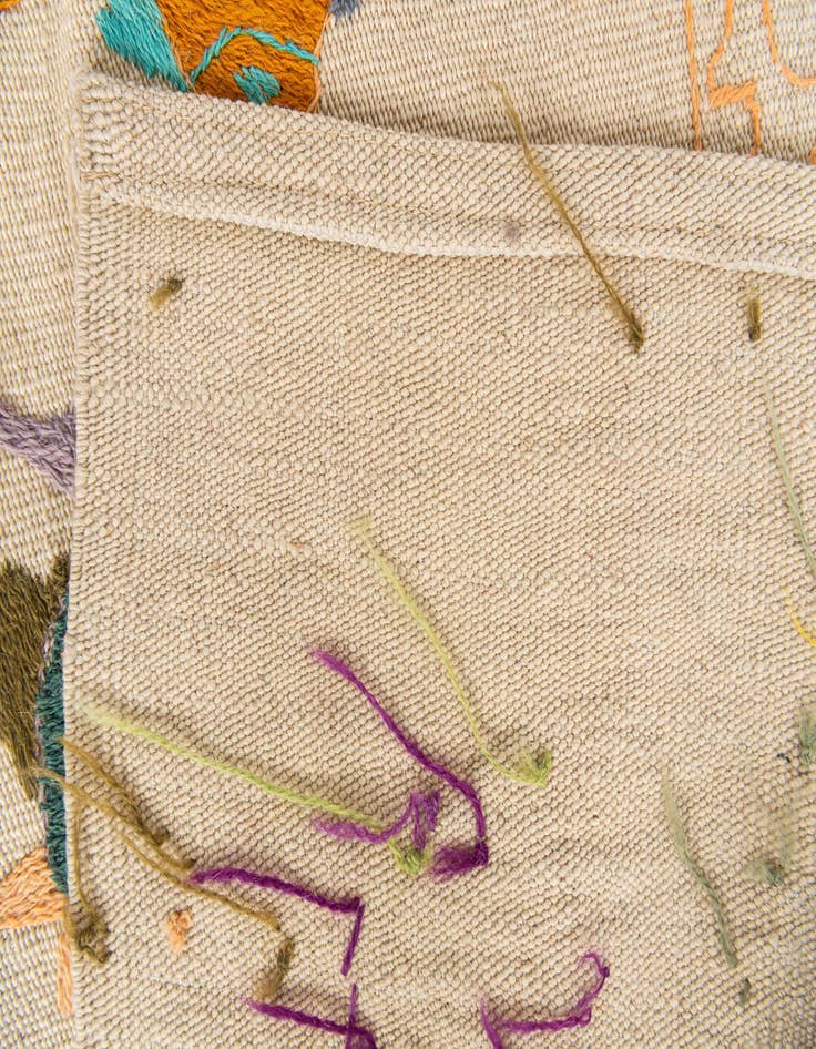 Detail image of  5' 6 x 7' 8  Hand Woven Kilim Suzani Wool Rug