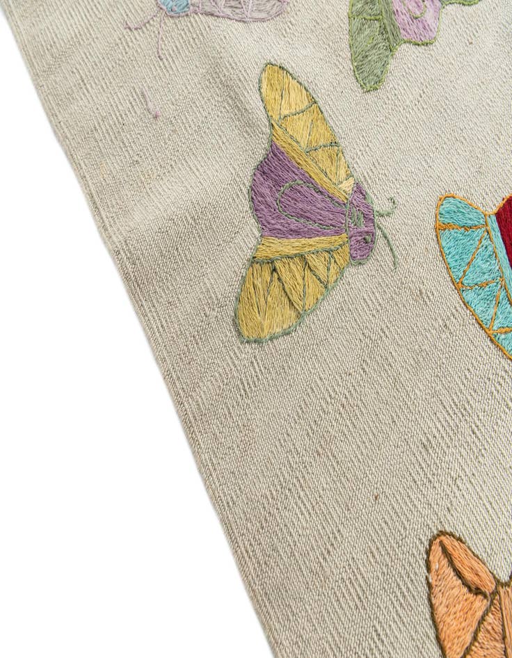 Detail image of  8' 1 x 9' 4  Hand Woven Kilim Suzani Wool Rug