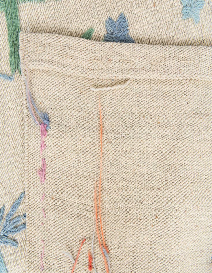 Detail image of  8' 2 x 9' 4  Hand Woven Kilim Suzani Wool Rug