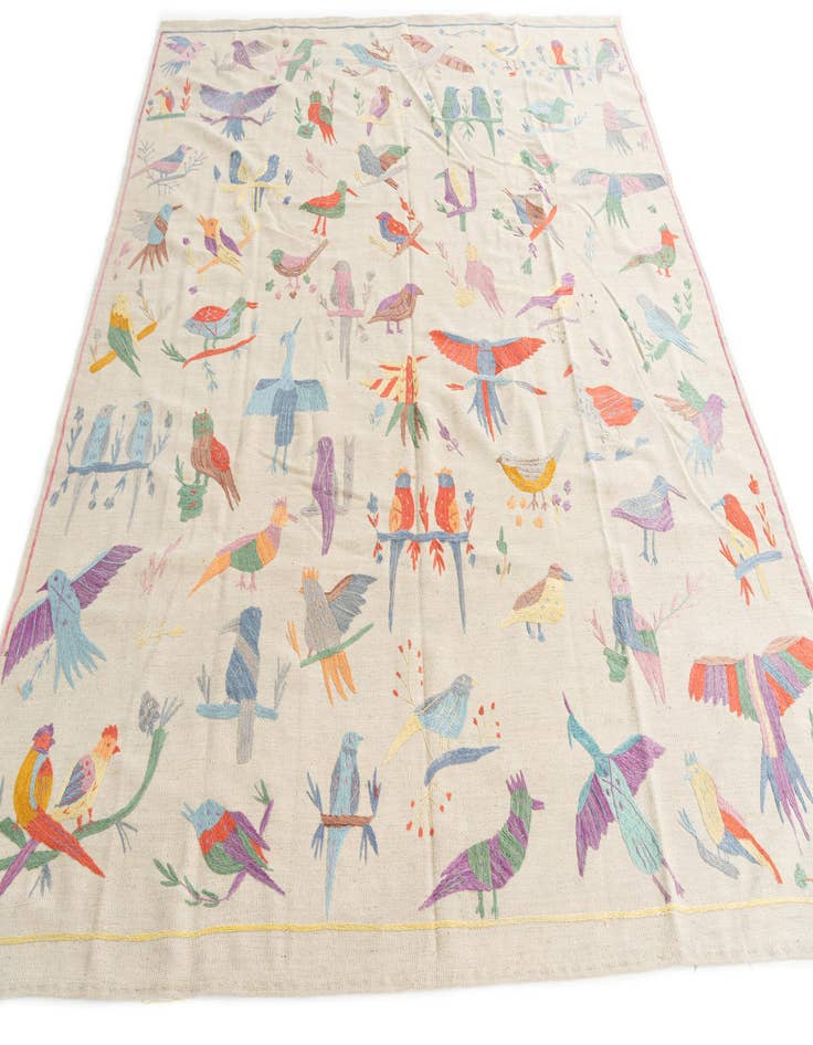 Detail image of  8' 2 x 9' 4  Hand Woven Kilim Suzani Wool Rug