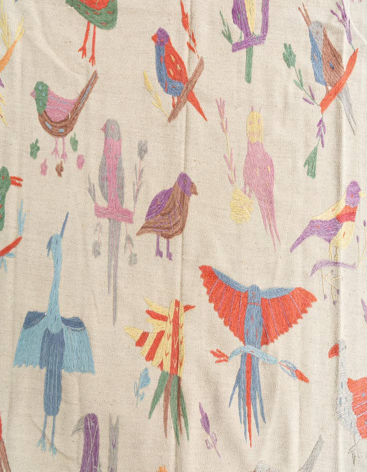 Detail image of  8' 2 x 9' 4  Hand Woven Kilim Suzani Wool Rug