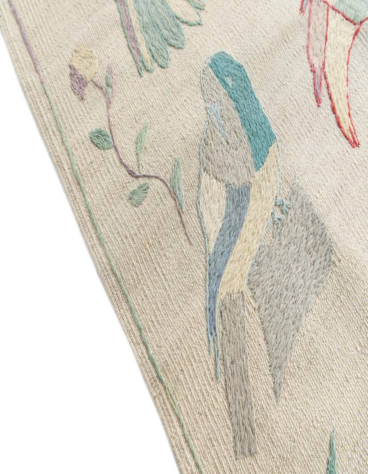 Detail image of  6' 5 x 9' 1  Hand Woven Kilim Suzani Wool Rug