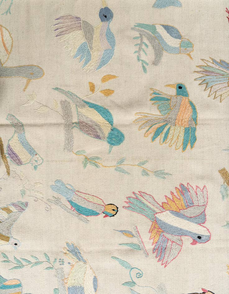 Detail image of  6' 5 x 9' 1  Hand Woven Kilim Suzani Wool Rug