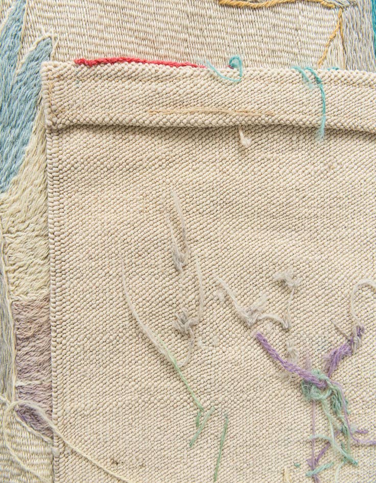 Detail image of  6' 5 x 9' 1  Hand Woven Kilim Suzani Wool Rug