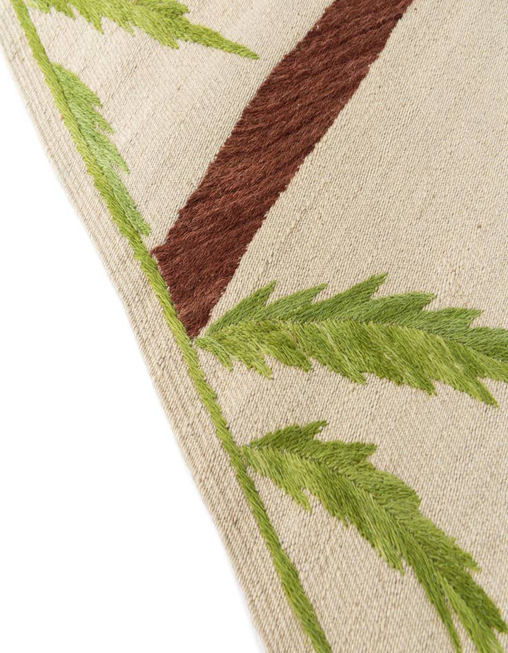 Detail image of  5' 6 x 7' 6  Hand Woven Kilim Suzani Wool Rug