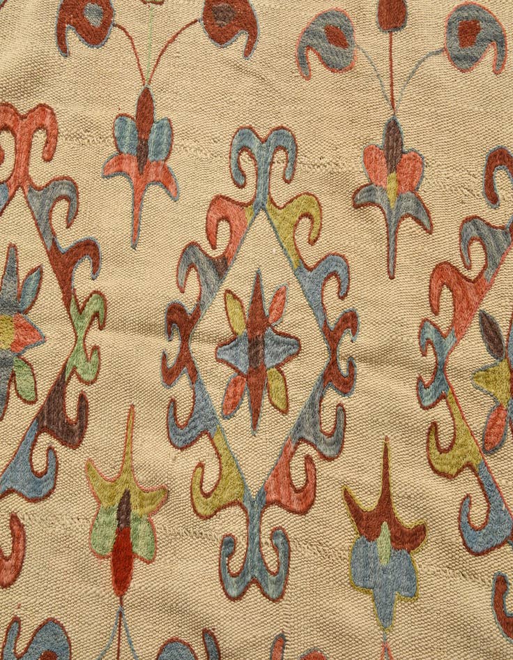 Detail image of  5' 11 x 7' 7  Hand Woven Kilim Suzani Wool Rug