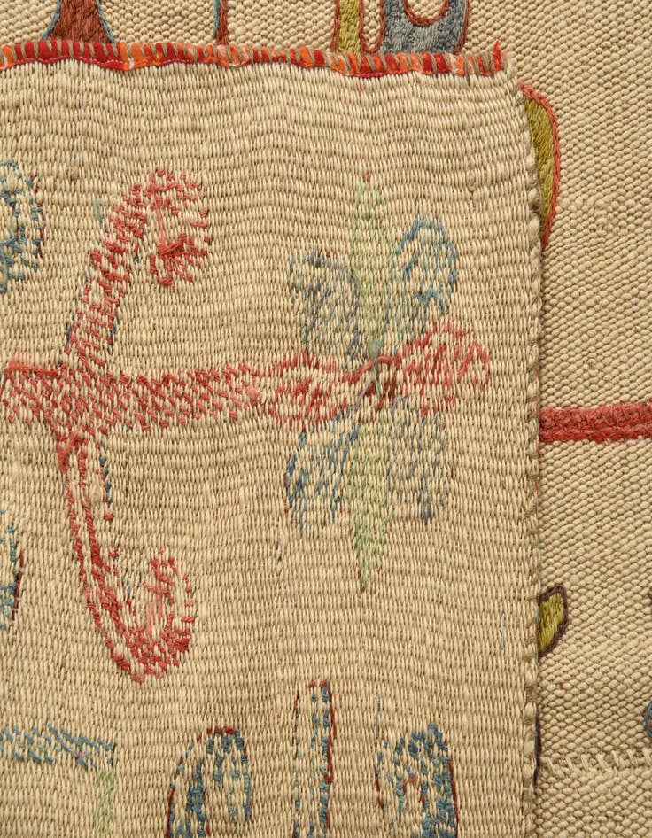 Detail image of  5' 11 x 7' 7  Hand Woven Kilim Suzani Wool Rug