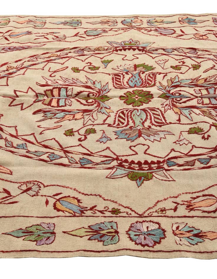 Detail image of  5' 10 x 7' 10  Hand Woven Kilim Suzani Wool Rug