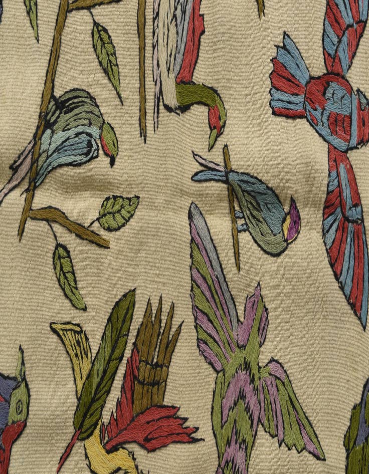 Detail image of  3' 2 x 4' 8  Hand Woven Kilim Suzani Wool Rug