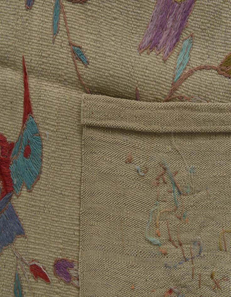 Detail image of  6' 5 x 9' 1  Hand Woven Kilim Suzani Wool Rug