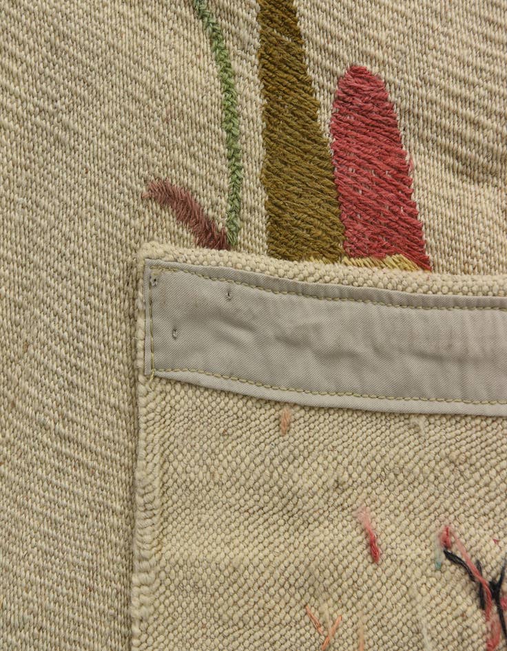 Detail image of  4' 2 x 5' 7  Hand Woven Kilim Suzani Wool Rug