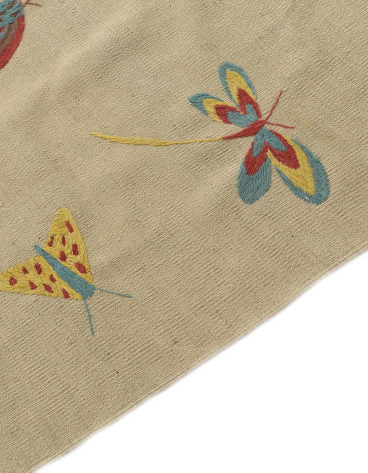 Detail image of  5' x 6' 6  Hand Woven Kilim Suzani Wool Rug