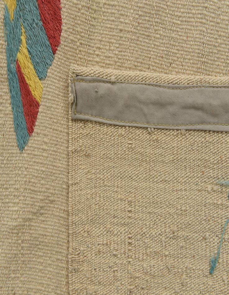 Detail image of  5' x 6' 6  Hand Woven Kilim Suzani Wool Rug