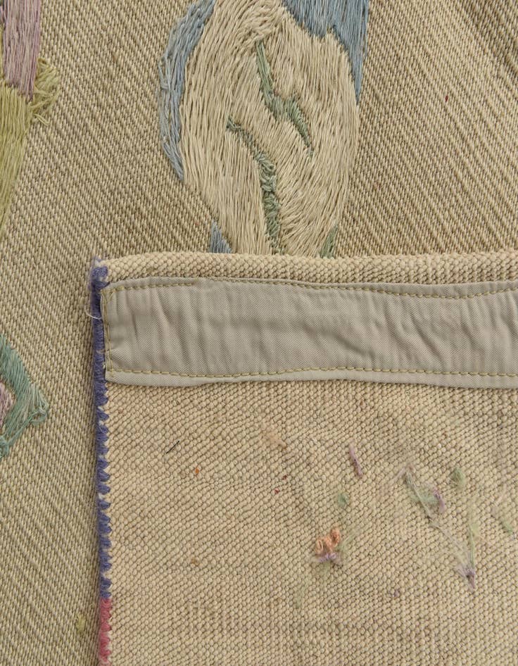 Detail image of  3' 2 x 4' 6  Hand Woven Kilim Suzani Wool Rug