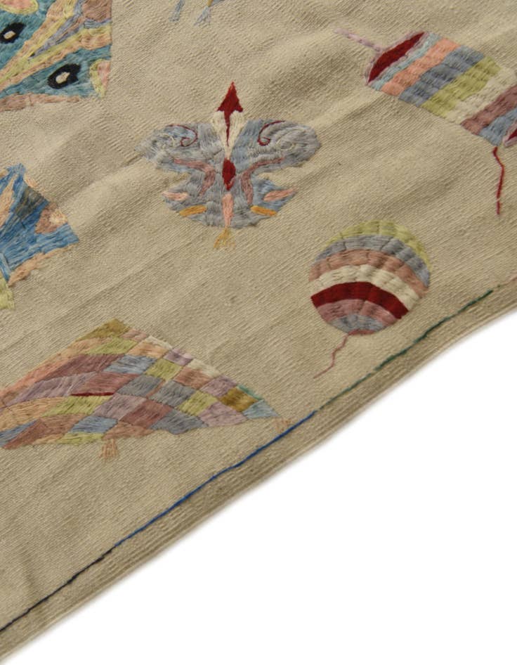 Detail image of  8' 4 x 9' 6  Hand Woven Kilim Suzani Wool Rug